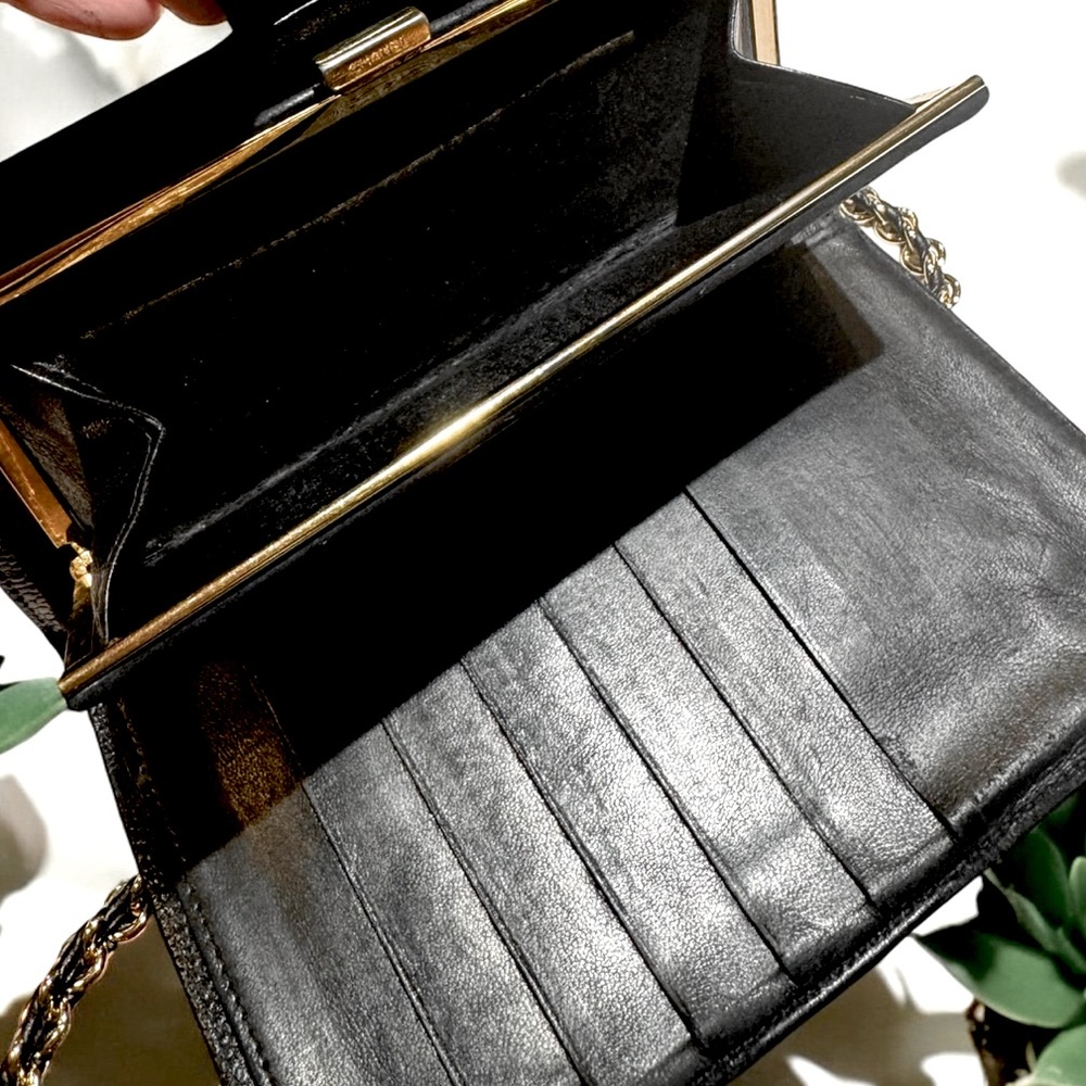 Chanel Authentic CC Black Calfskin Caviar Long Wallet - Picture 14 of 14